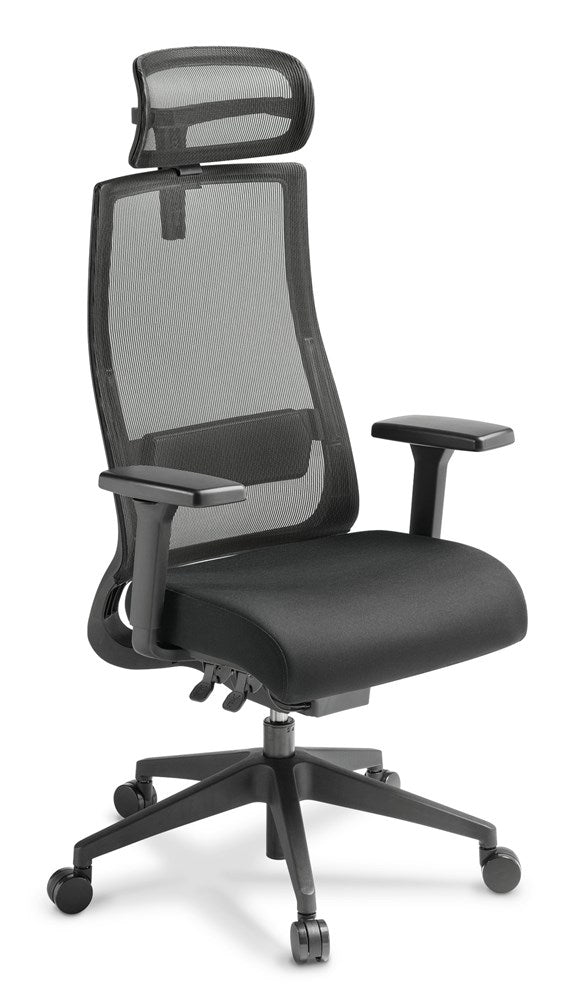 Joe Mesh Chair-Office Chairs-Headrest and Arms-Commercial Traders - Office Furniture