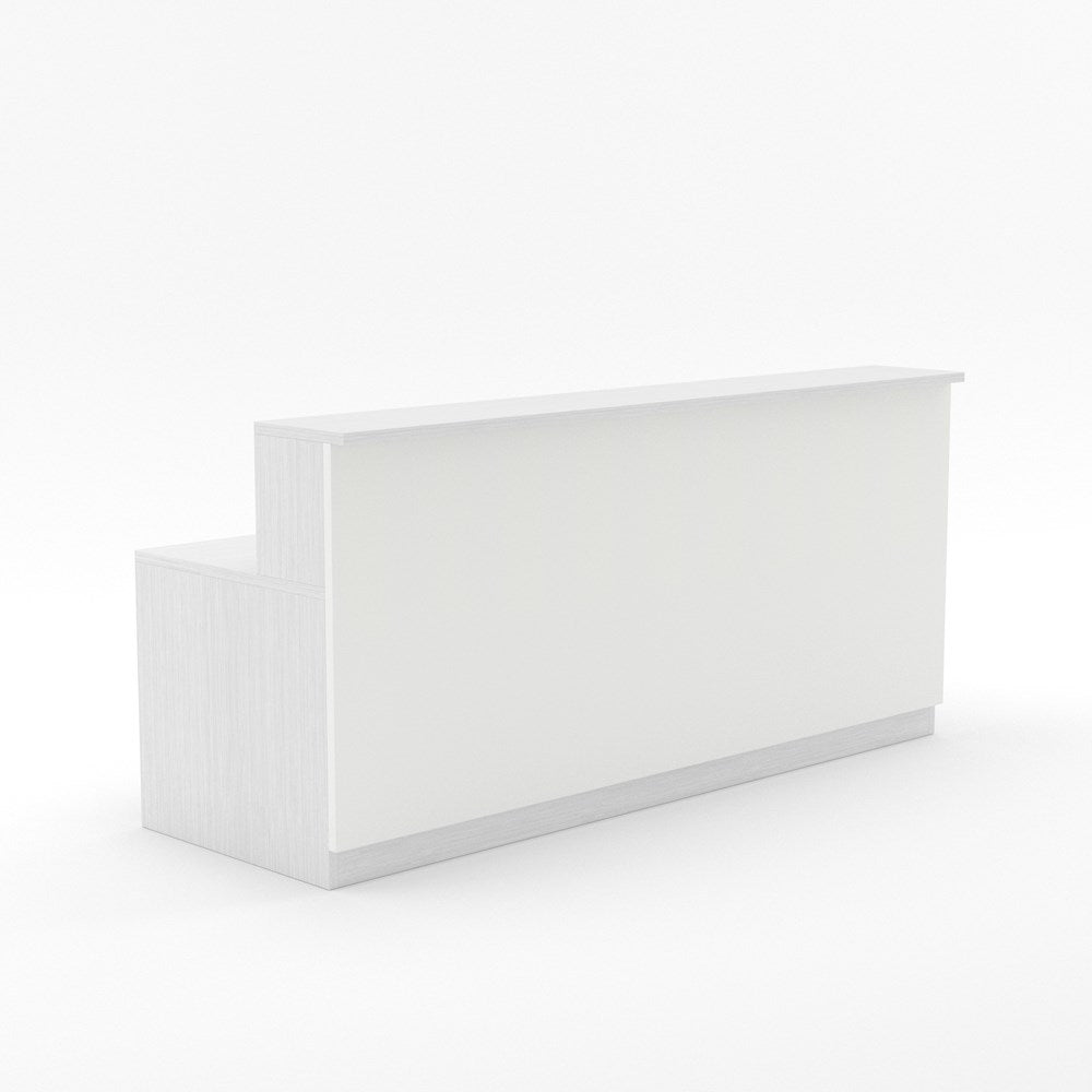 Karaka Reception Counter (2 Person)-Reception Furniture-Silver Strata-2000 wide-North Island Delivery-Commercial Traders - Office Furniture