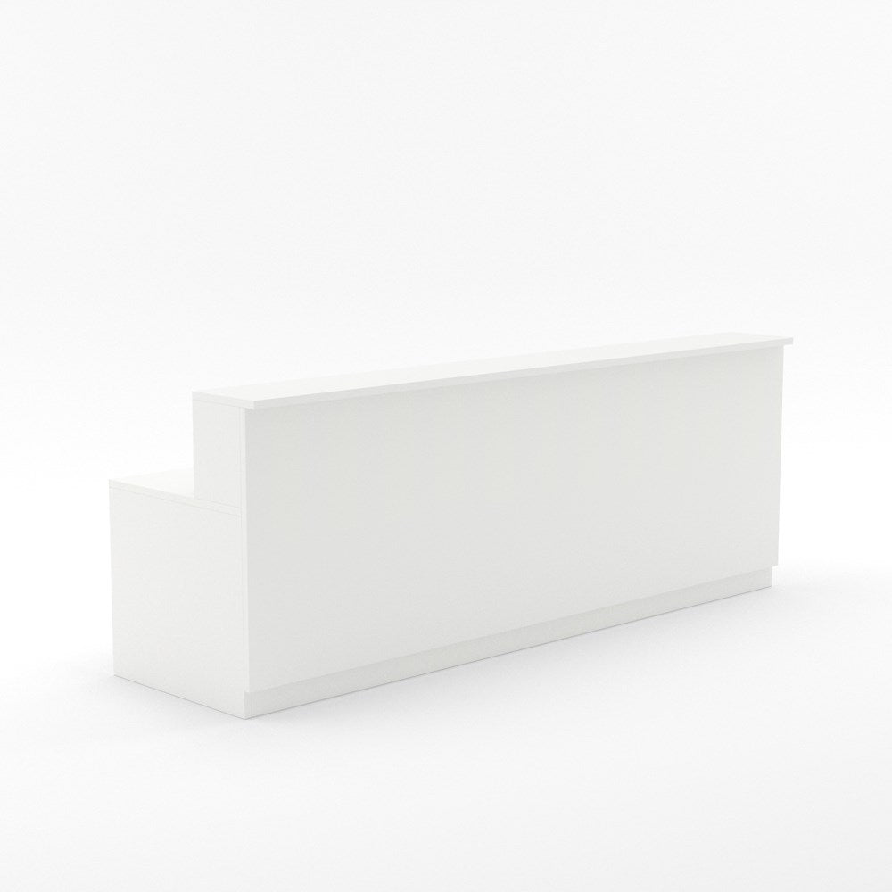 Karaka Reception Counter (2 Person)-Reception Furniture-Snowdrift-3000 wide-North Island Delivery-Commercial Traders - Office Furniture