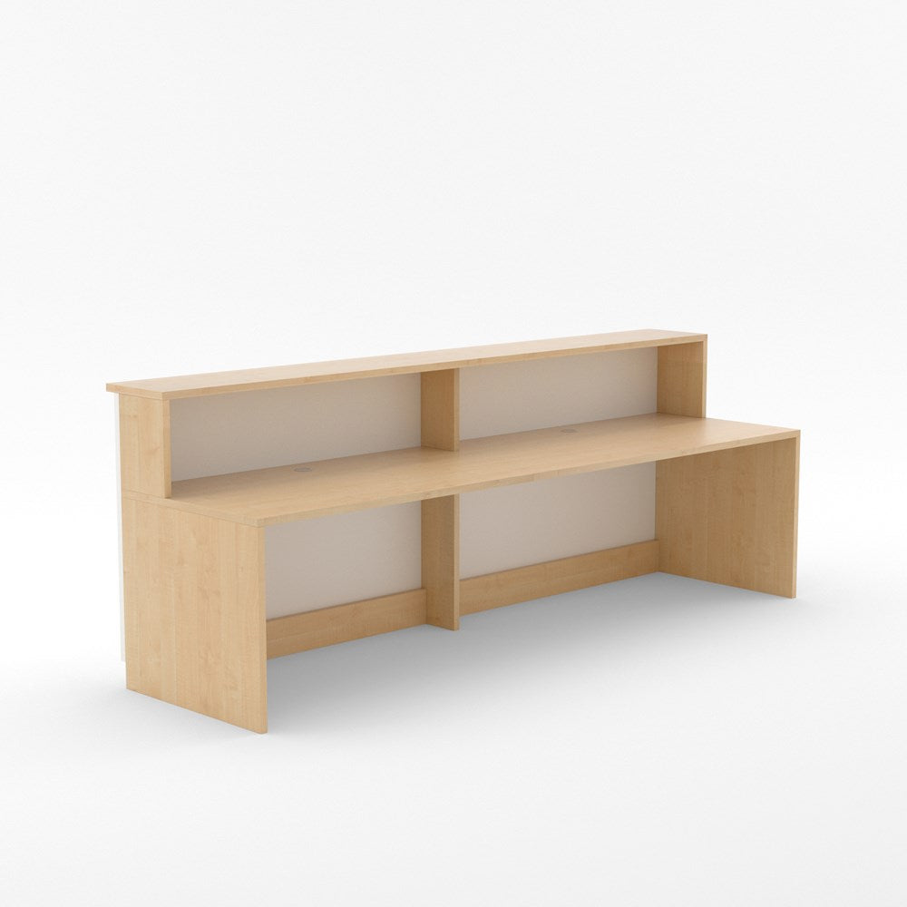 Karaka Reception Counter (2 Person)-Reception Furniture-Classic Oak-2000 wide-North Island Delivery-Commercial Traders - Office Furniture