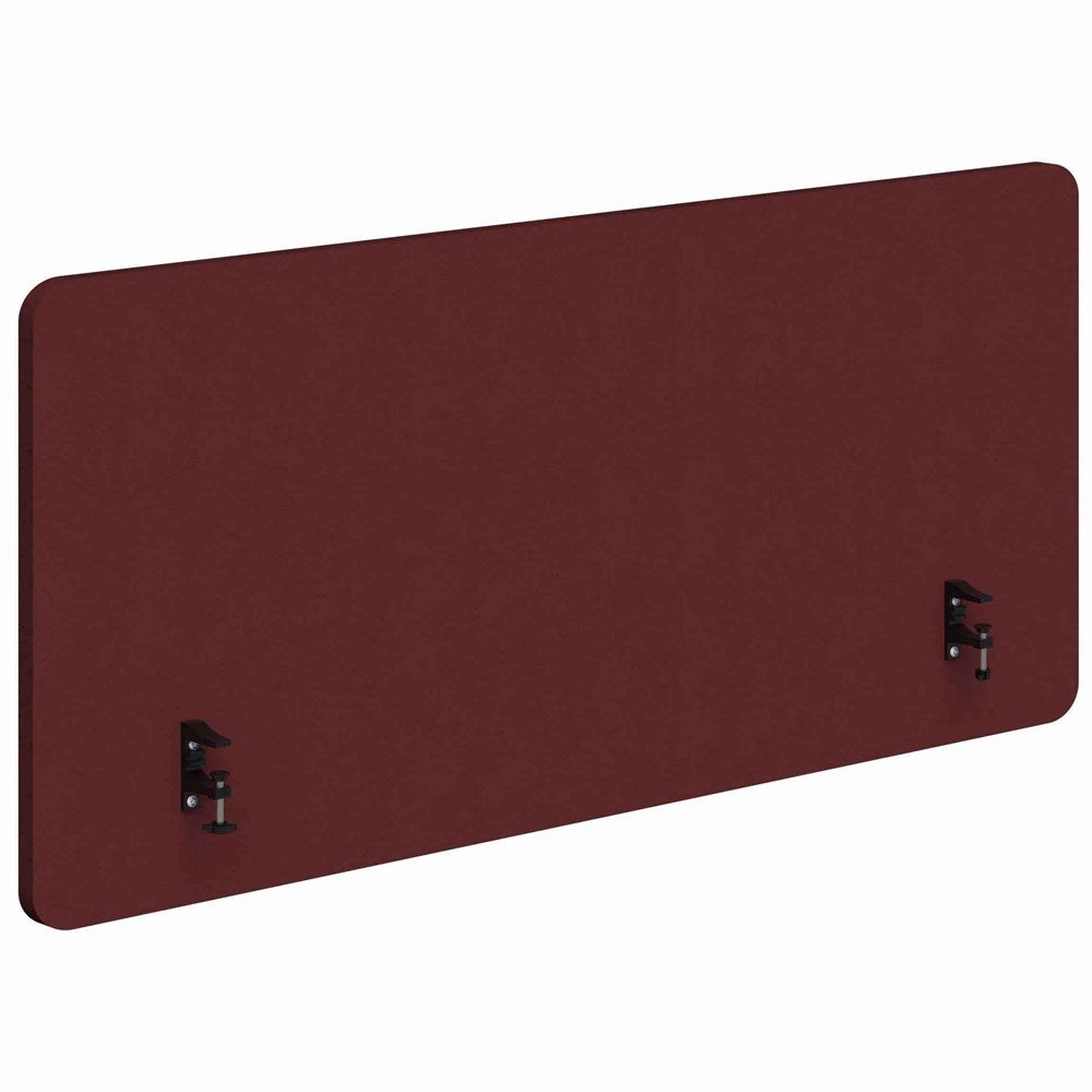 Sonic Acoustic Side Mount Screen - 650mm High-Acoustic-Maroon-650 X 1200-Black-Commercial Traders - Office Furniture