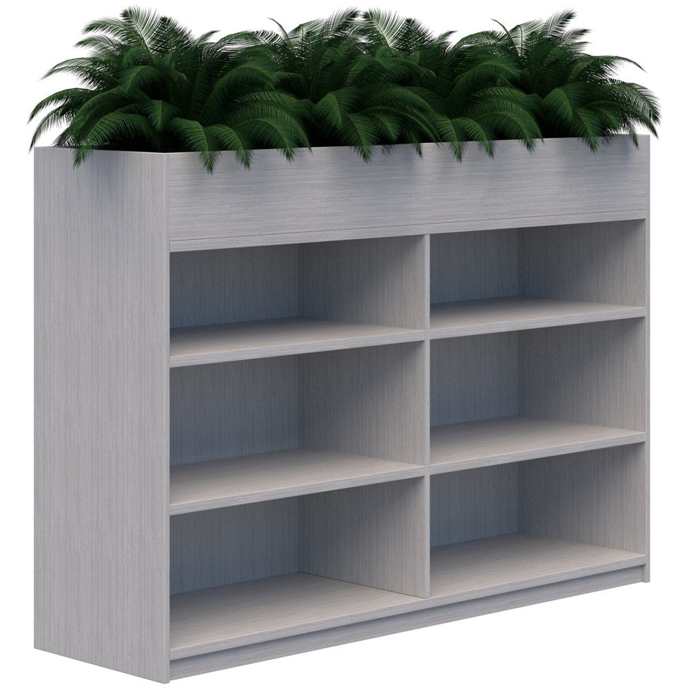 Mascot Planter Bookshelves-Storage-1200H X 1800W-Silver Strata-Commercial Traders - Office Furniture