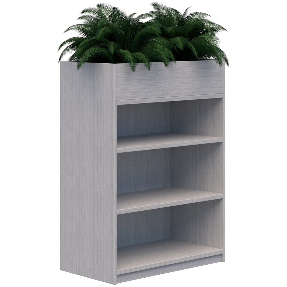 Mascot Planter Bookshelves-Storage-1200H X 900W-Silver Strata-Commercial Traders - Office Furniture