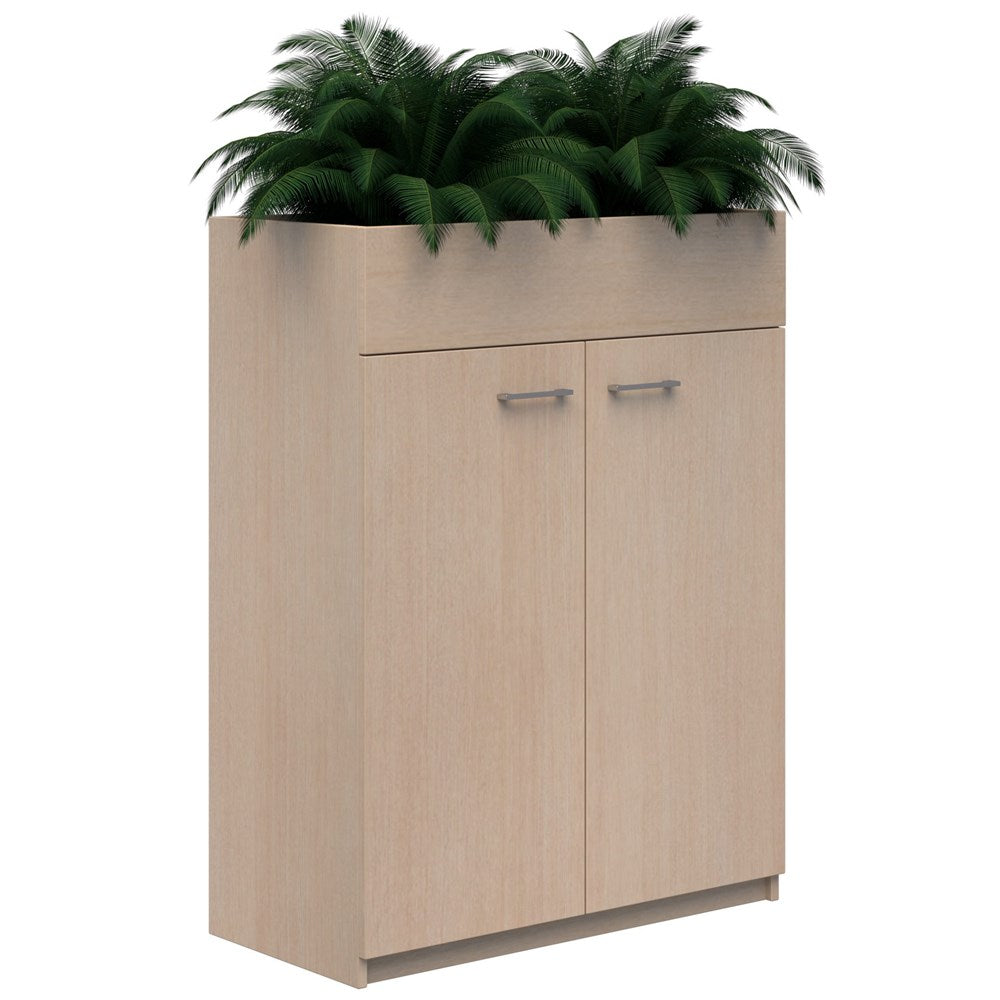 Mascot Planter Cabinet-Storage-1200H X 900W-Refined Oak-Locking-Commercial Traders - Office Furniture