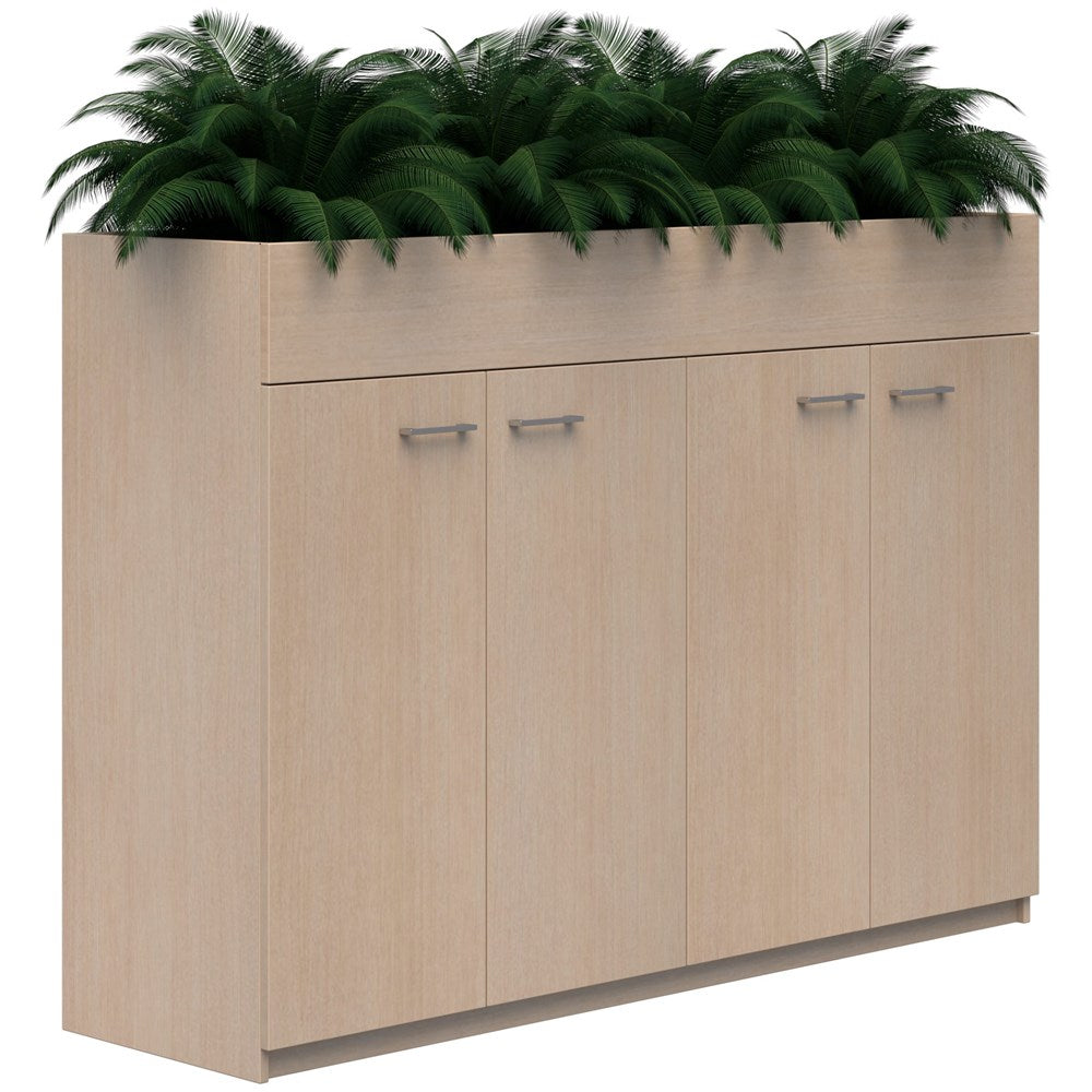 Mascot Planter Cabinet-Storage-1200H X 1800W-Refined Oak-Locking-Commercial Traders - Office Furniture