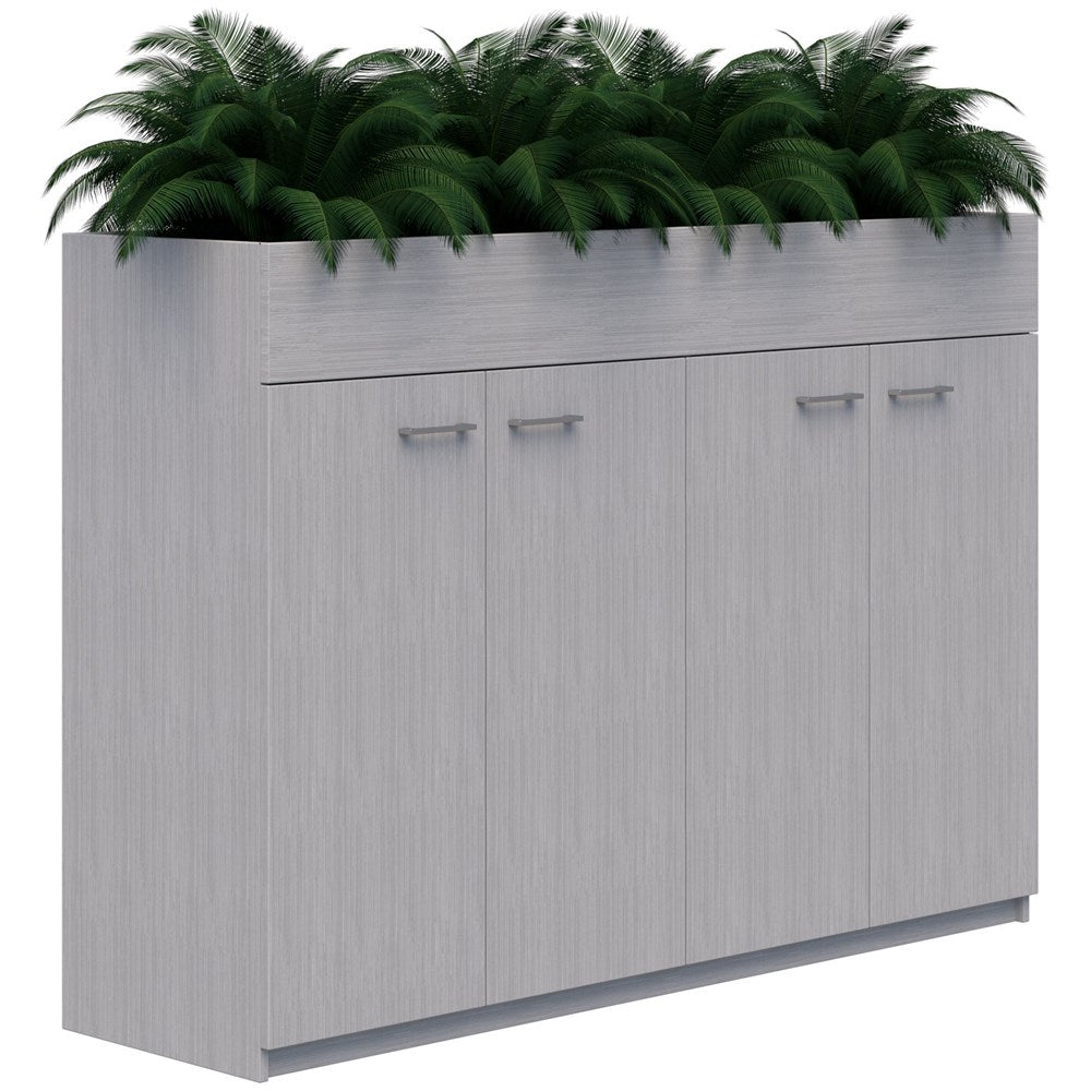 Mascot Planter Cabinet-Storage-1200H X 1800W-Silver Strata-Locking-Commercial Traders - Office Furniture