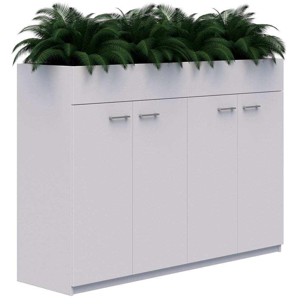 Mascot Planter Cabinet-Storage-1200H X 1800W-Snow Velvet-Locking-Commercial Traders - Office Furniture