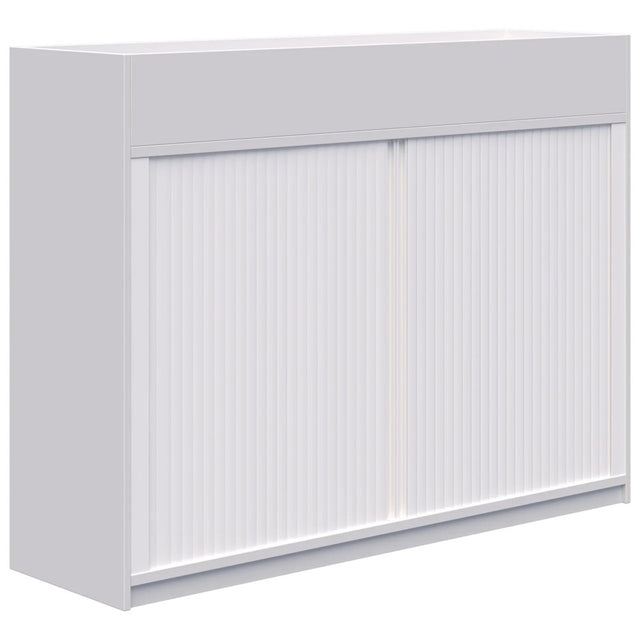 Rapid Planter Tambour-Storage-1200Hx1600L (non locking)-Snow-Commercial Traders - Office Furniture