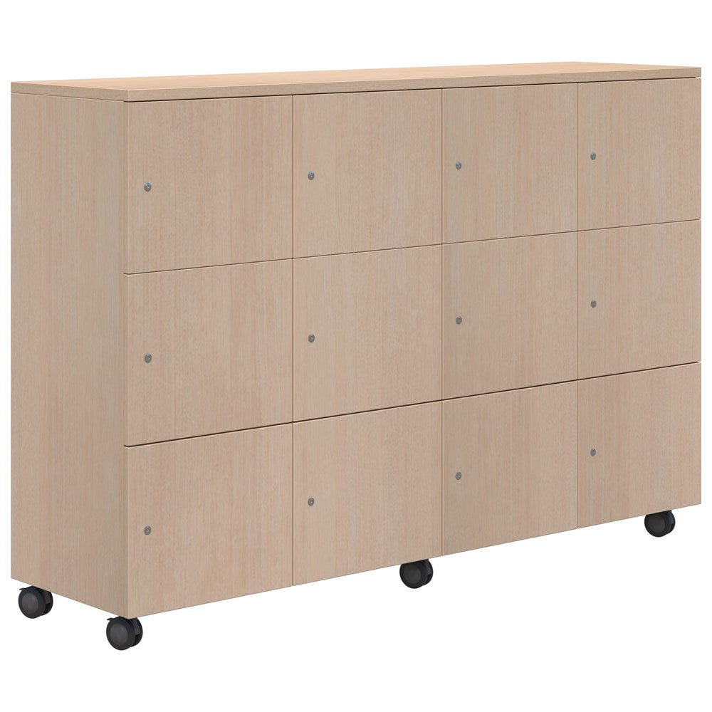 Mascot Mobile Lockers-Storage-Refined Oak-Keyed Locking-Commercial Traders - Office Furniture