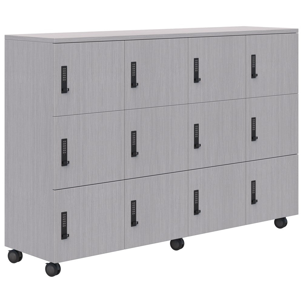 Mascot Mobile Lockers-Storage-Silver Strata-Digital Locking-Commercial Traders - Office Furniture