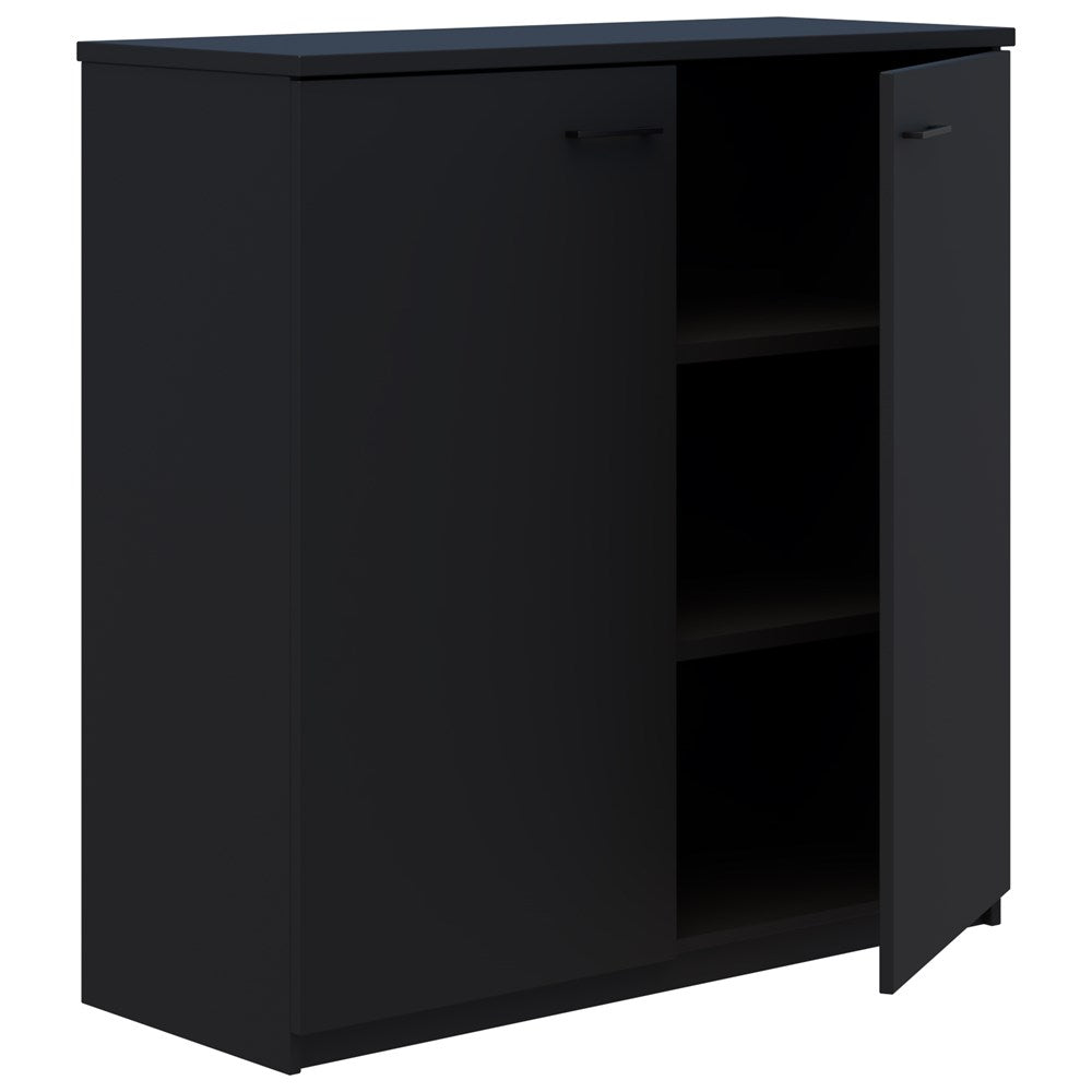 Rapid Cabinet - Low-Storage-1200x1200 (non locking)-Black-Commercial Traders - Office Furniture