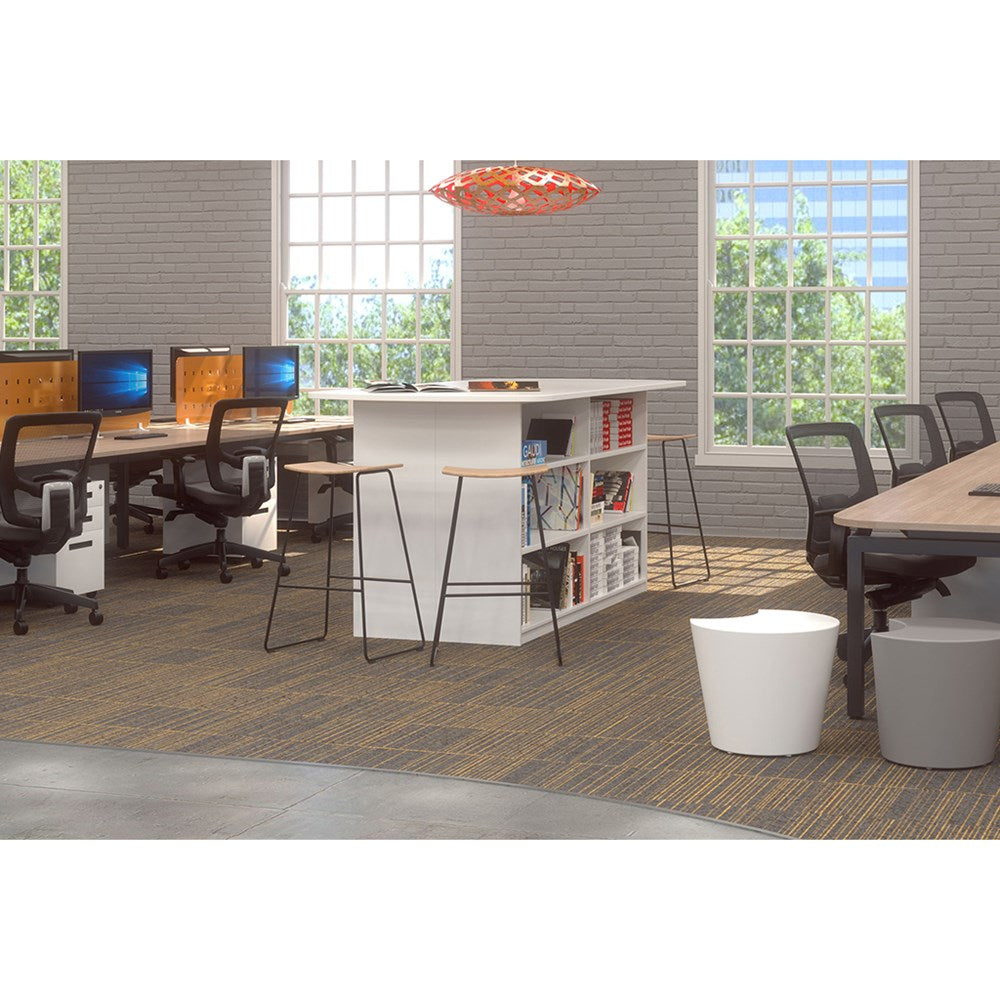 Mascot Leaner Storage Unit - Open Shelves-Meeting Room Furniture-Snow Velvet-Commercial Traders - Office Furniture