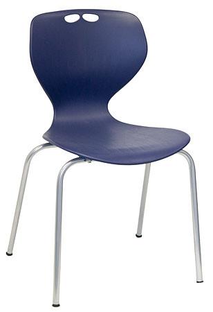 Mata Chair-Lunchroom Chairs-Olive-No seat pad-Black Powdercoat-Commercial Traders - Office Furniture