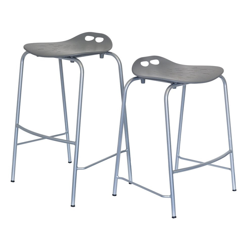 Mata Lite Backless Bar Stool-Lunchroom Chairs-650mm-Black-Commercial Traders - Office Furniture