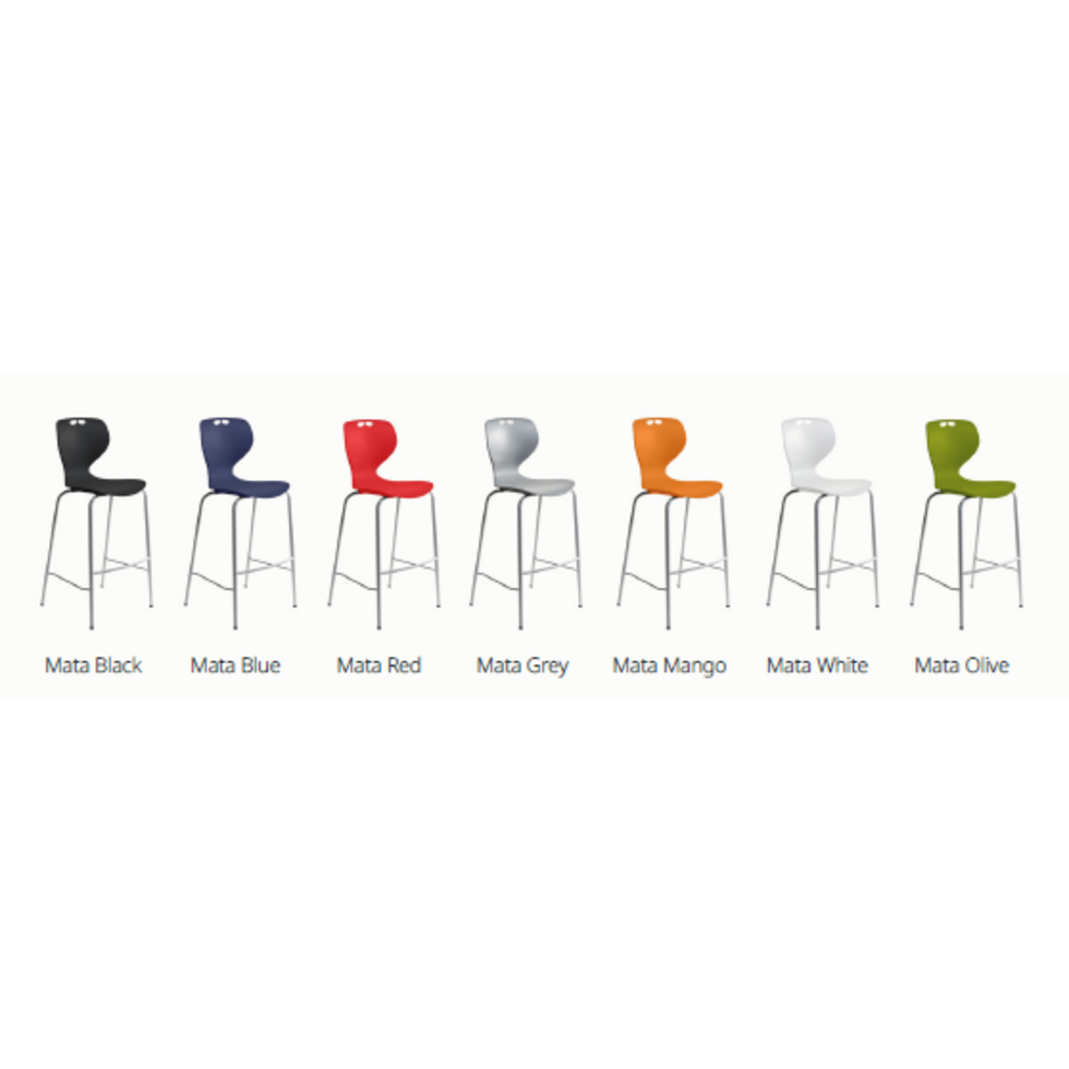 Mata Bar Stool-Lunchroom Chairs-No seat pad-Mango-Commercial Traders - Office Furniture