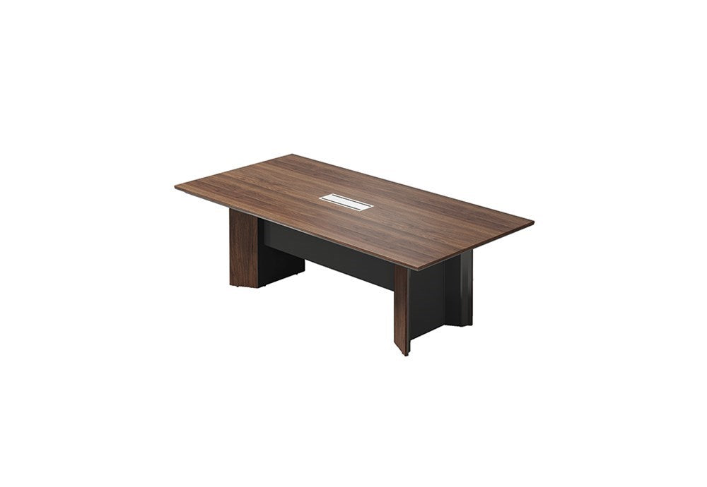 Maxim Boardroom Table-Meeting Tables-Felix Walnut-2400 x 1200-Commercial Traders - Office Furniture