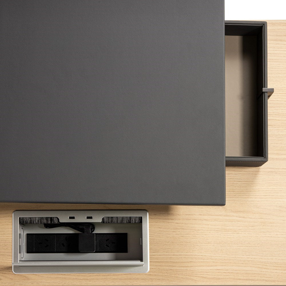 Maxim Executive Desk with Side Cabinet