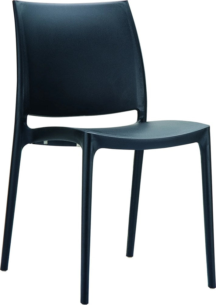 Maya Chair-Lunchroon Chairs-Black-North Island (Ground Floor)-Commercial Traders - Office Furniture