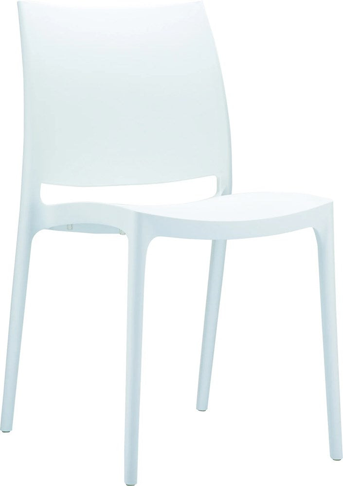 Maya Chair-Lunchroon Chairs-White-North Island (Ground Floor)-Commercial Traders - Office Furniture