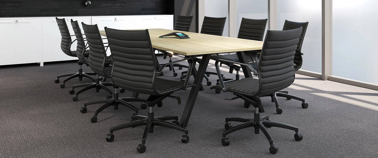 Metro Executive Chair-Office Chairs-Mid Back-Black-Flat Pack Please-Commercial Traders - Office Furniture