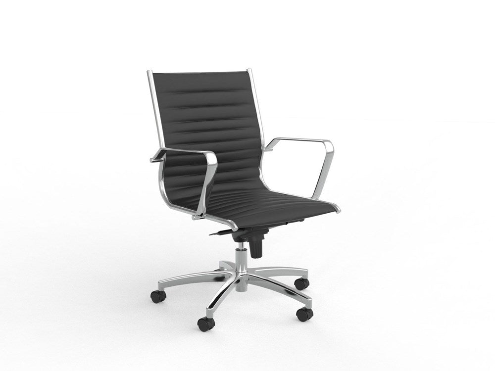 Metro Executive Chair-Office Chairs-Mid Back-Black-Flat Pack Please-Commercial Traders - Office Furniture