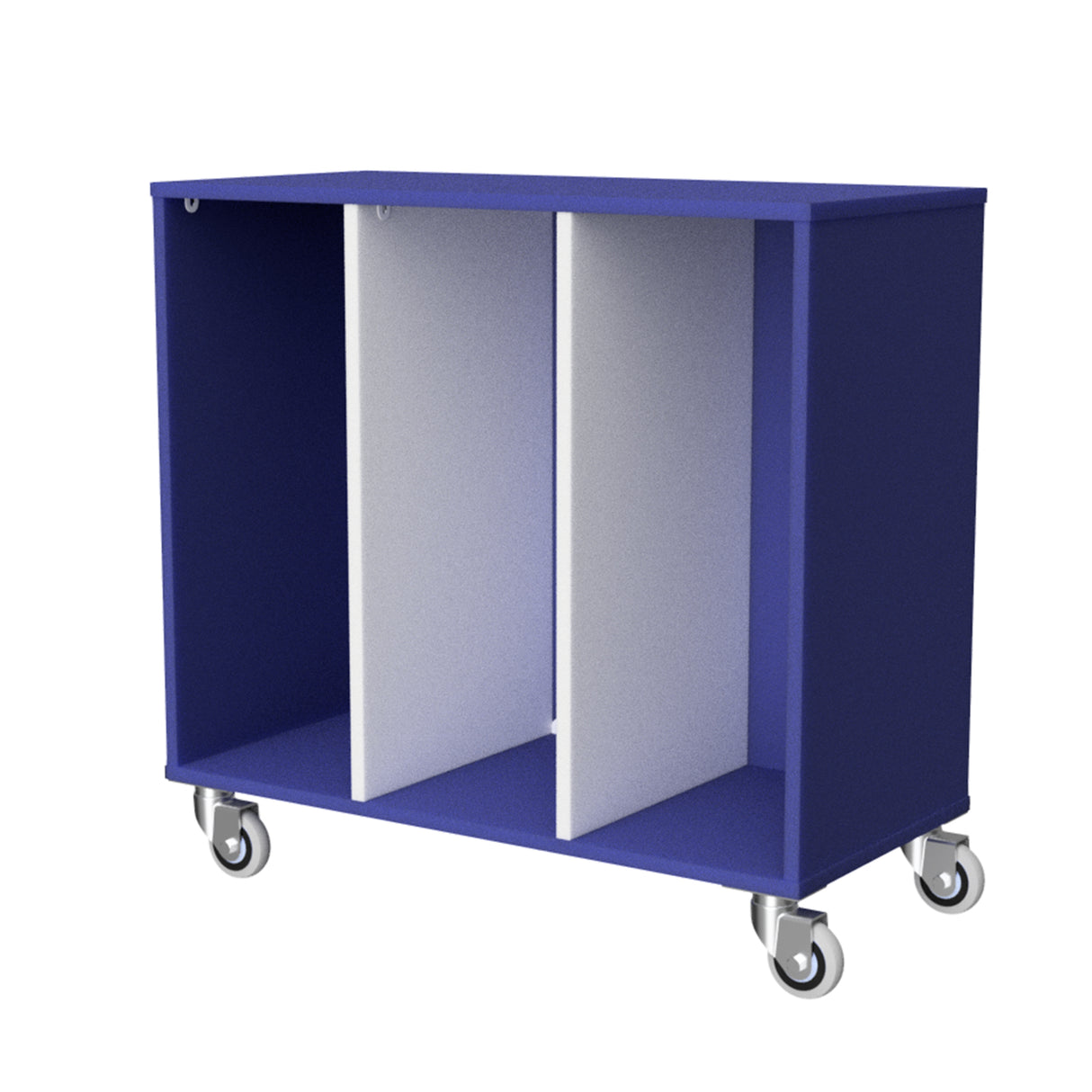Tote Tray Storage Unit 3 Mobile-Education Furniture-Blue/White-Commercial Traders - Office Furniture