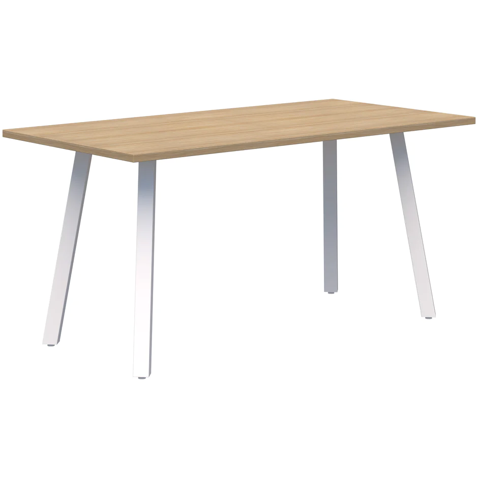 Modella II Table-Meeting Tables-1500 x 750-Classic Oak-White-Commercial Traders - Office Furniture