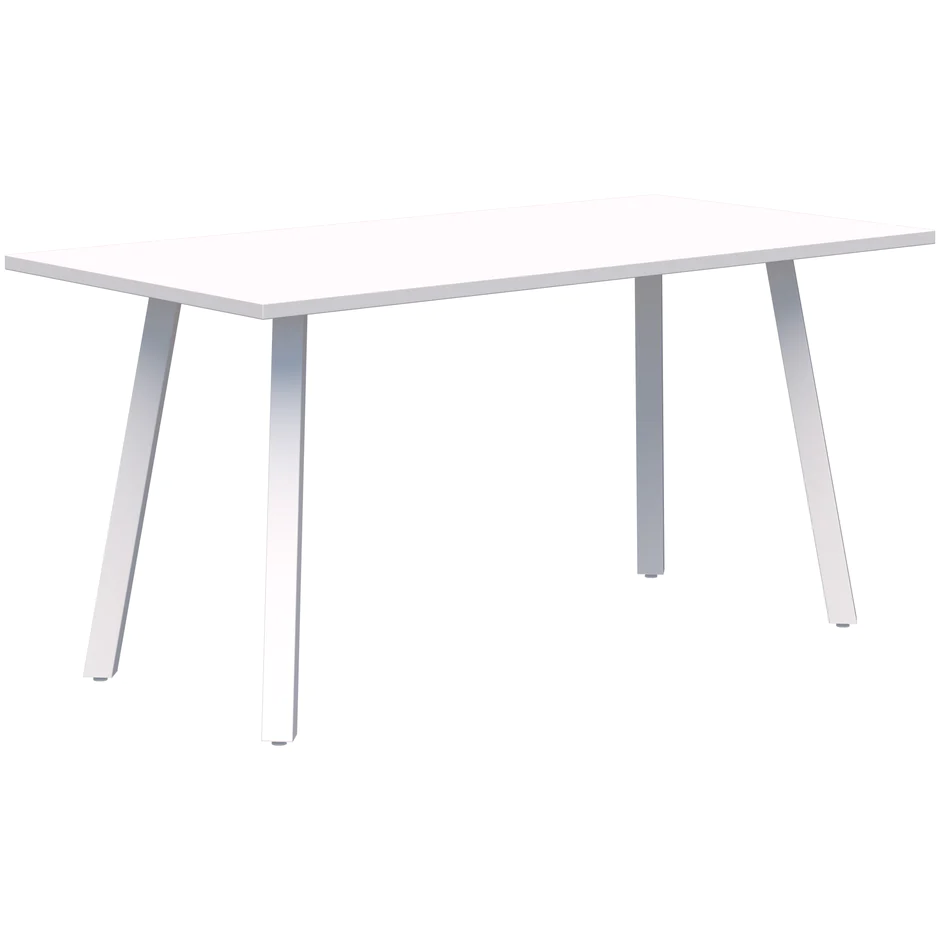 Modella II Table-Meeting Tables-1500 x 750-Snow Velvet-White-Commercial Traders - Office Furniture
