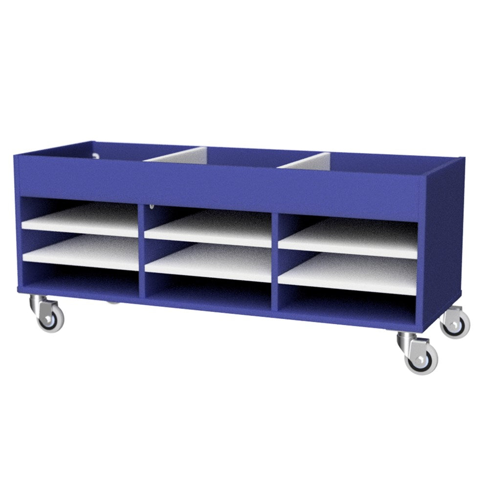 Trolley Multi Use Storage-Education Furniture-Blue/White-800-Commercial Traders - Office Furniture