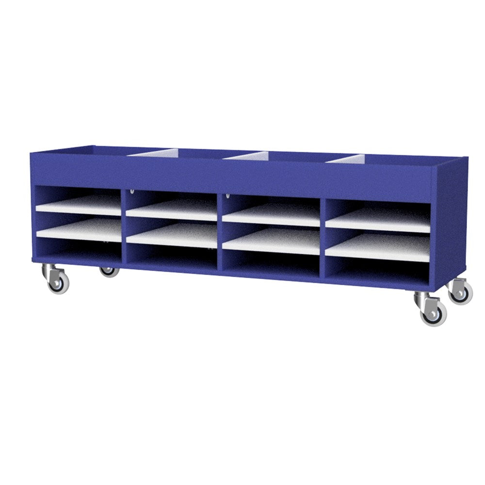 Trolley Multi Use Storage-Education Furniture-Blue/White-800-Commercial Traders - Office Furniture