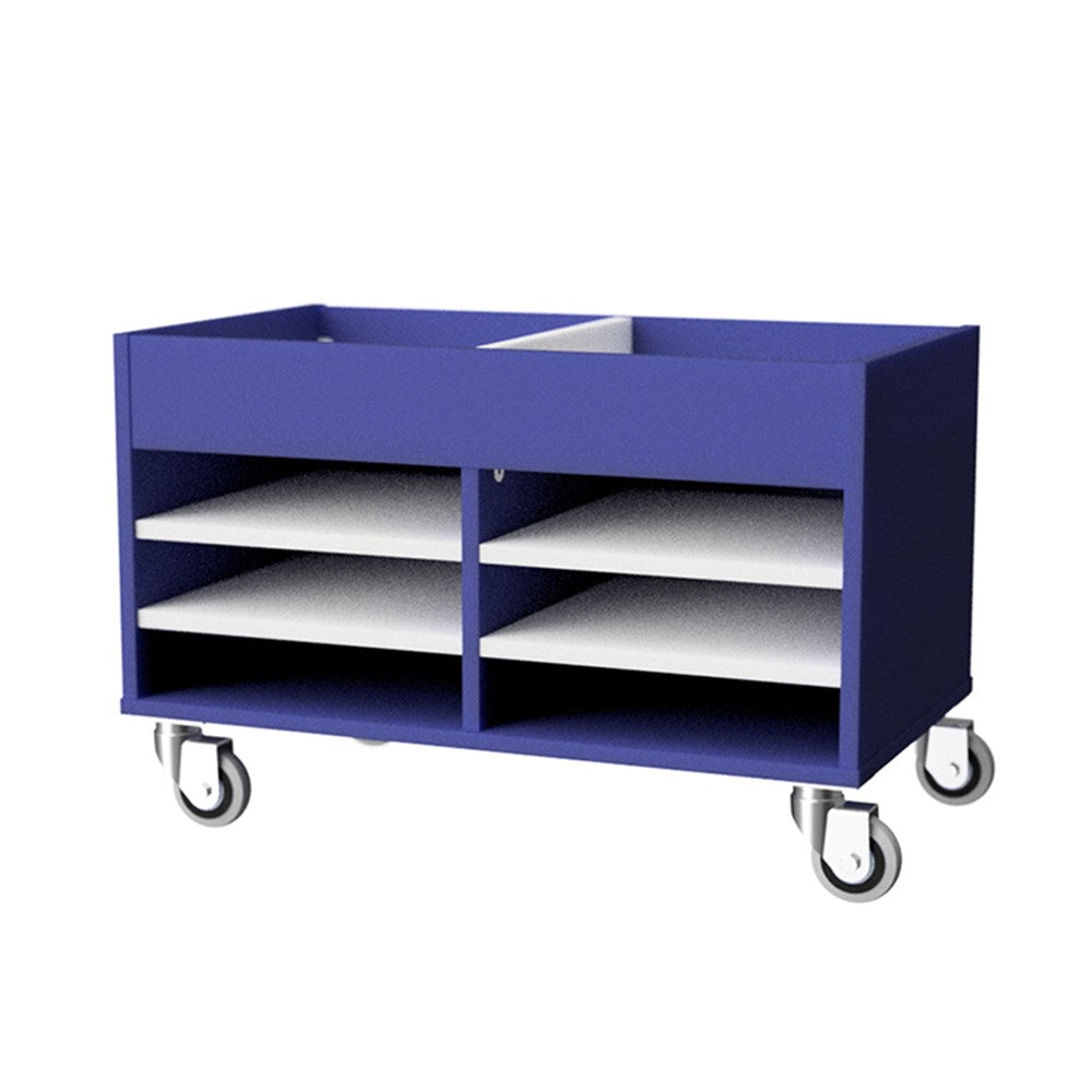 Trolley Multi Use Storage-Education Furniture-Blue/White-800-Commercial Traders - Office Furniture