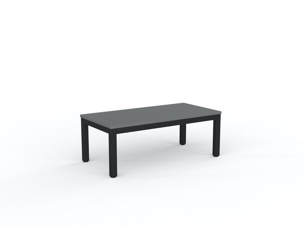 Cubit Coffee Table-Reception Furniture-1200L x 600W-Silver-Black-Commercial Traders - Office Furniture
