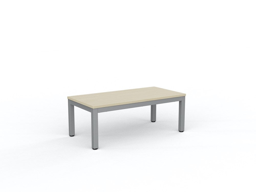 Cubit Coffee Table-Reception Furniture-1200L x 600W-Nordic Maple-Silver-Commercial Traders - Office Furniture