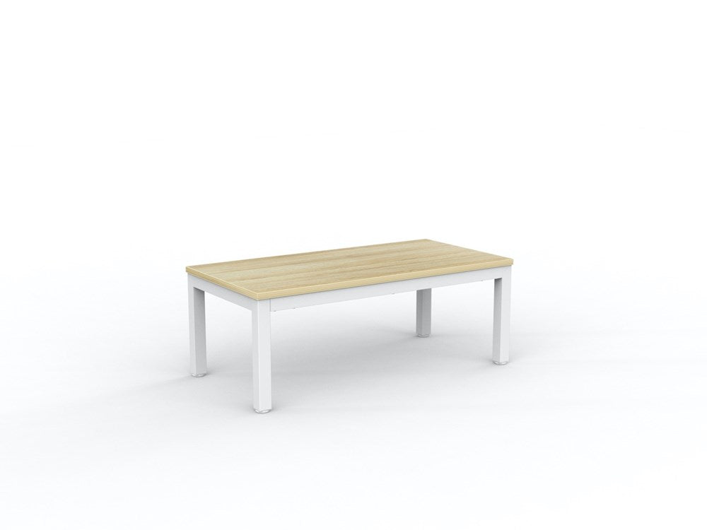 Cubit Coffee Table-Reception Furniture-1200L x 600W-Atlantic Oak-White-Commercial Traders - Office Furniture