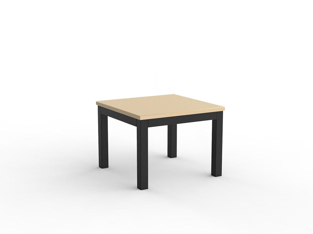 Cubit Coffee Table-Reception Furniture-600L x 600W-Nordic Maple-Black-Commercial Traders - Office Furniture