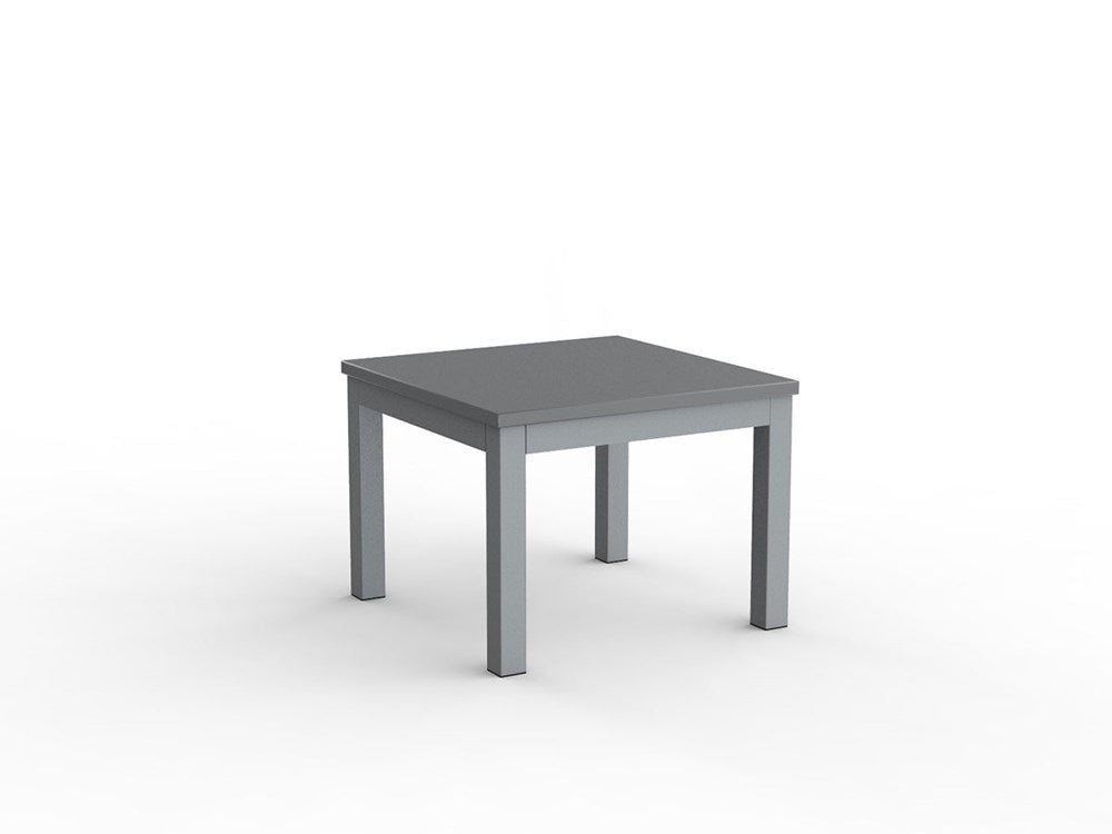 Cubit Coffee Table-Reception Furniture-600L x 600W-Silver-Silver-Commercial Traders - Office Furniture