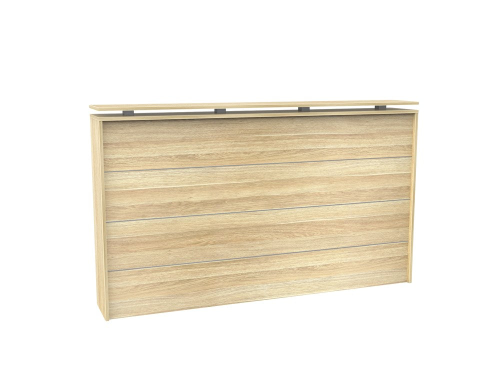 Cubit Reception Counter-Reception Furniture-Atlantic Oak-No Return Thanks-Commercial Traders - Office Furniture