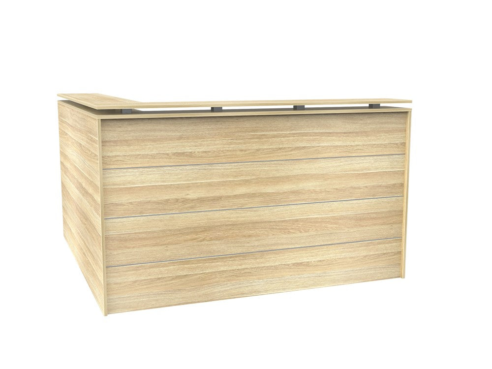 Cubit Reception Counter-Reception Furniture-Atlantic Oak-Yes Return Please-Commercial Traders - Office Furniture