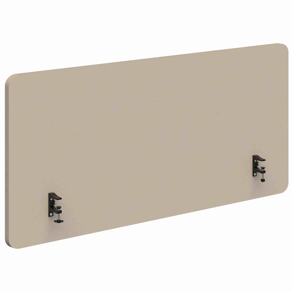 Sonic Acoustic Side Mount Screen - 650mm High-Acoustic-Natural-650 X 1200-Black-Commercial Traders - Office Furniture