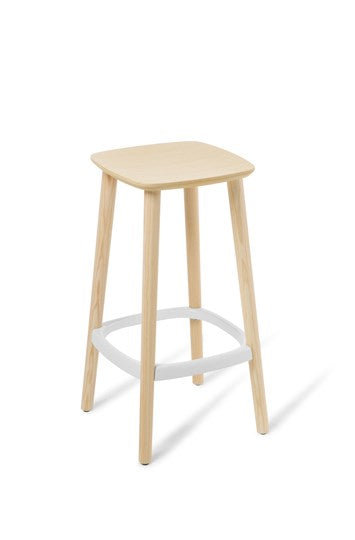Babila Barstool-Lunchroom Furniture-Bleached Ash-Bar Stool-Commercial Traders - Office Furniture