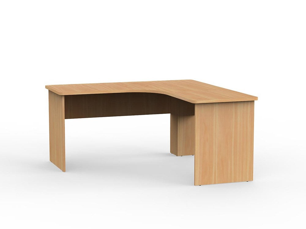 EKO Corner Desk-Desking-1800 x 1800 x 600-Nordic Maple/Silver-Commercial Traders - Office Furniture