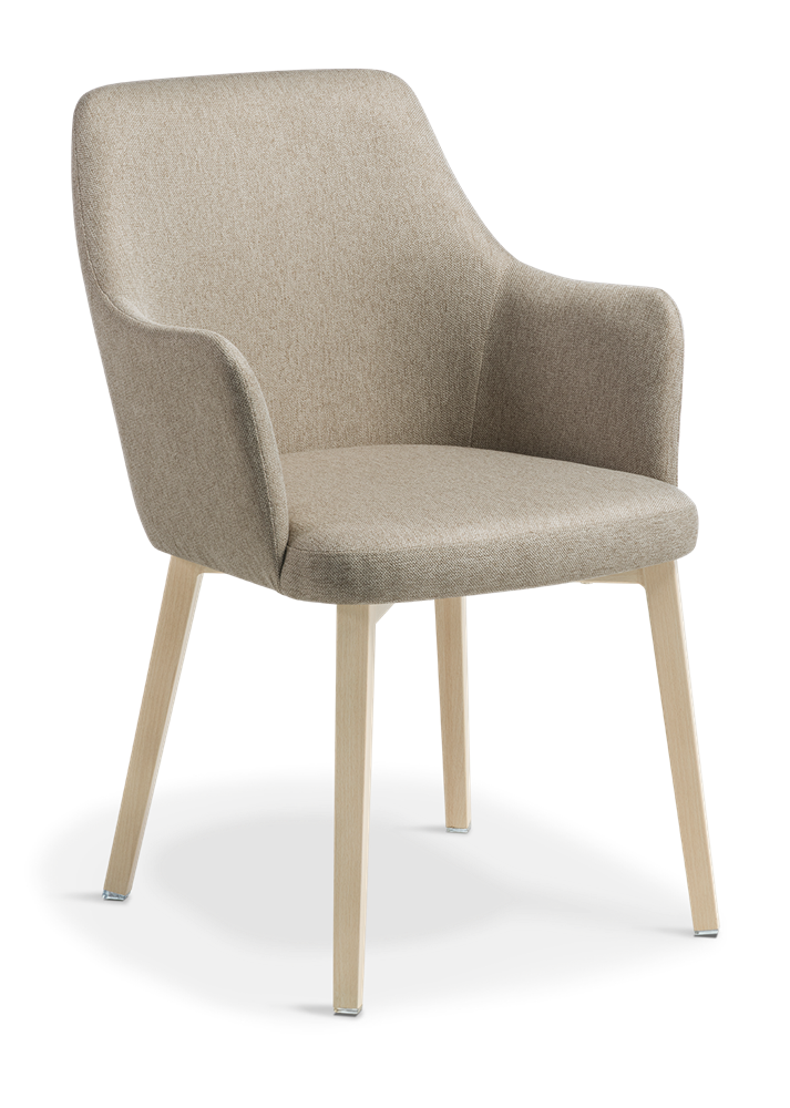 Olli Chair-Reception Furniture-Standard Flax-Ash Timber-look-Commercial Traders - Office Furniture