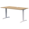 Rapid Fixed Height Desk-Desking-1200x700-Classic Oak-White-Commercial Traders - Office Furniture