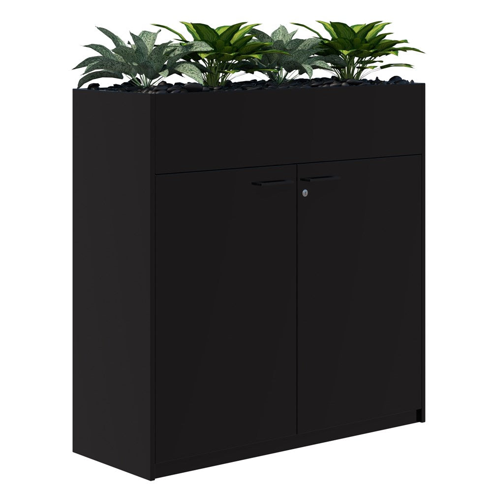 Rapid Planter Cabinet-Storage-1200Hx900L (non locking)-Black-Commercial Traders - Office Furniture