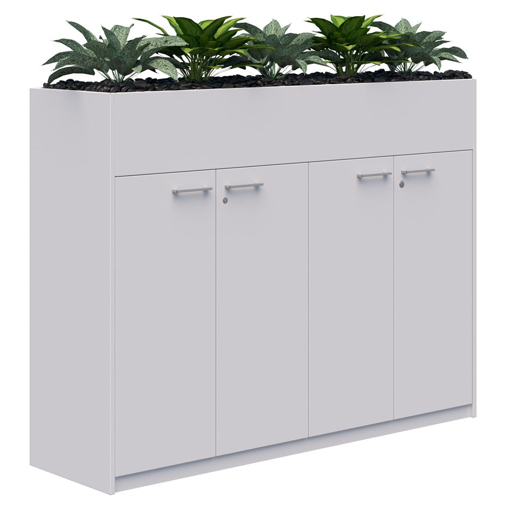 Rapid Planter Cabinet-Storage-1200Hx1600L (locking)-Snow-Commercial Traders - Office Furniture