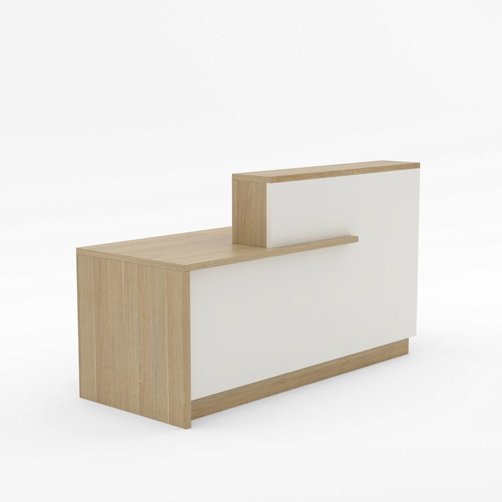 Wanaka Reception Counter-Reception Furniture-Classic Oak-1800 wide-North Island Delivery-Commercial Traders - Office Furniture