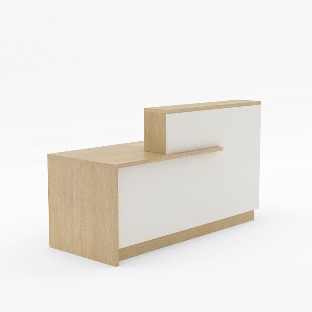 Wanaka Reception Counter-Reception Furniture-Refined Oak-1800 wide-North Island Delivery-Commercial Traders - Office Furniture