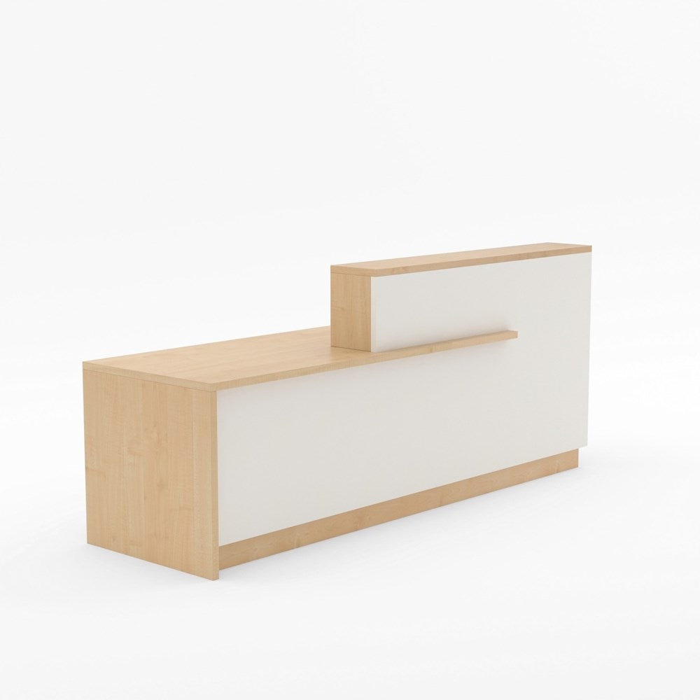 Wanaka Reception Counter-Reception Furniture-Affinity Maple-2400 wide-North Island Delivery-Commercial Traders - Office Furniture