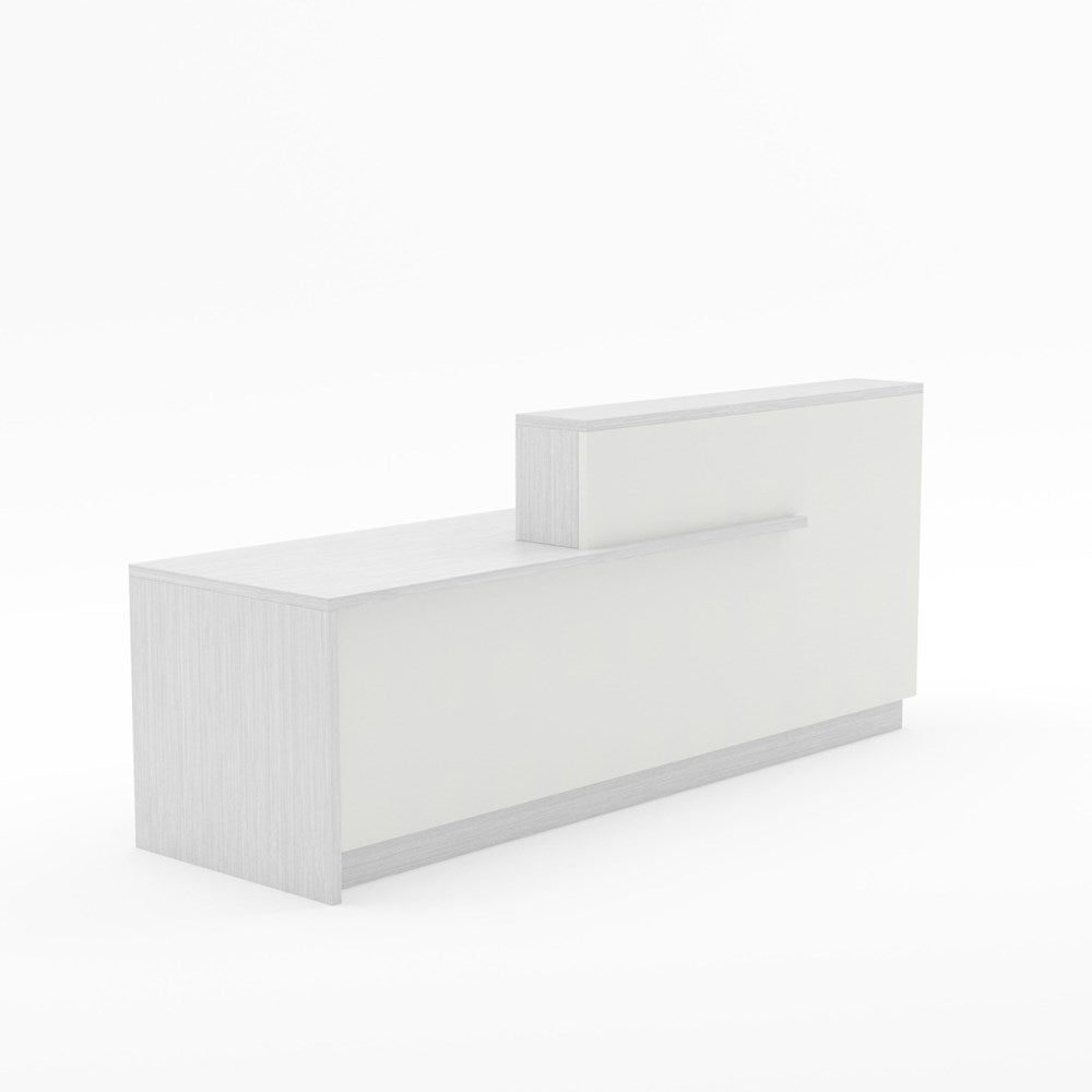 Wanaka Reception Counter-Reception Furniture-Silver Strata-2400 wide-North Island Delivery-Commercial Traders - Office Furniture