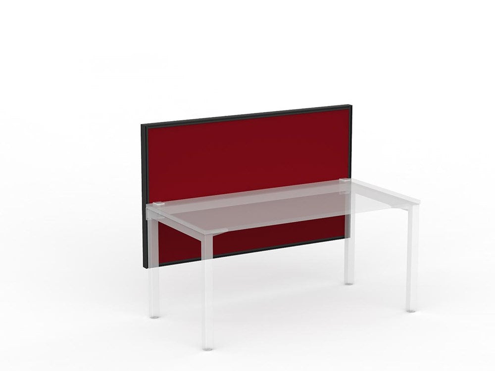 Studio 50 Desk Mount Screen - 900H x 1500W-Office Partitons-SP-Red-Commercial Traders - Office Furniture